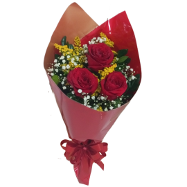 Buquê Mimo 3 Rosas 